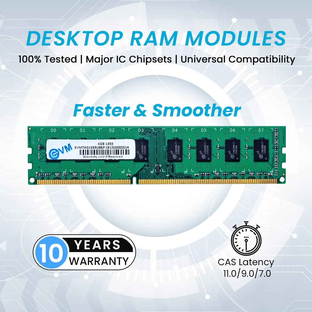 EVM Desktop Ram 4GB DDR3 1333Mhz view 4